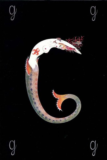 Alphabet: Letter G 1977 Limited Edition Print by Erte Alphabet: Letter G 1977 Limited Edition Print by Erte