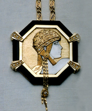 Aventurine IV Gold, Black Onyx Necklace State IV Jewelry -  Erte