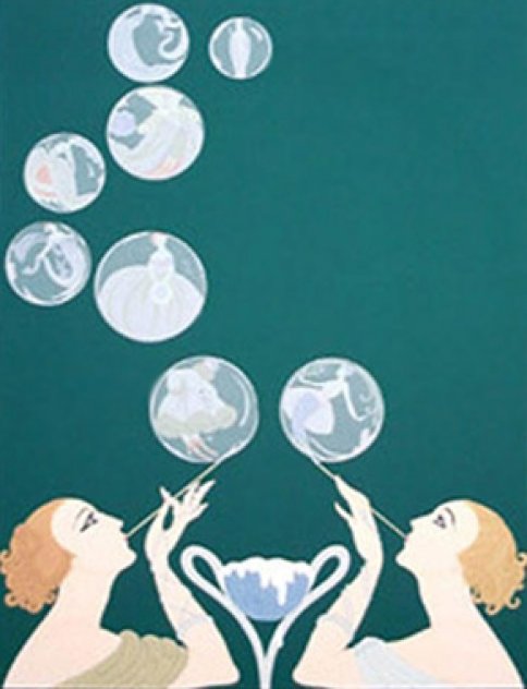 Bubbles 1981 Limited Edition Print by  Erte