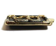 Alphabet Gold Diamond Onxy Brooch Pin B Jewelry by Erte - 1 Alphabet Gold Diamond Onxy Brooch Pin B Jewelry by Erte - 1