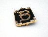 Alphabet Gold Diamond Onxy Brooch Pin B Jewelry by  Erte - 2