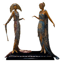 Two Vamps Bronze Sculpture 19 in Sculpture by  Erte - 0