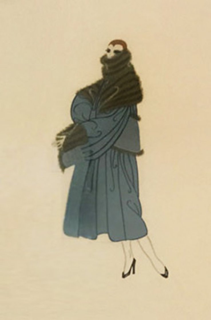 Tres Chic 1950 (Early) Limited Edition Print by Erte Tres Chic 1950 (Early) Limited Edition Print by Erte