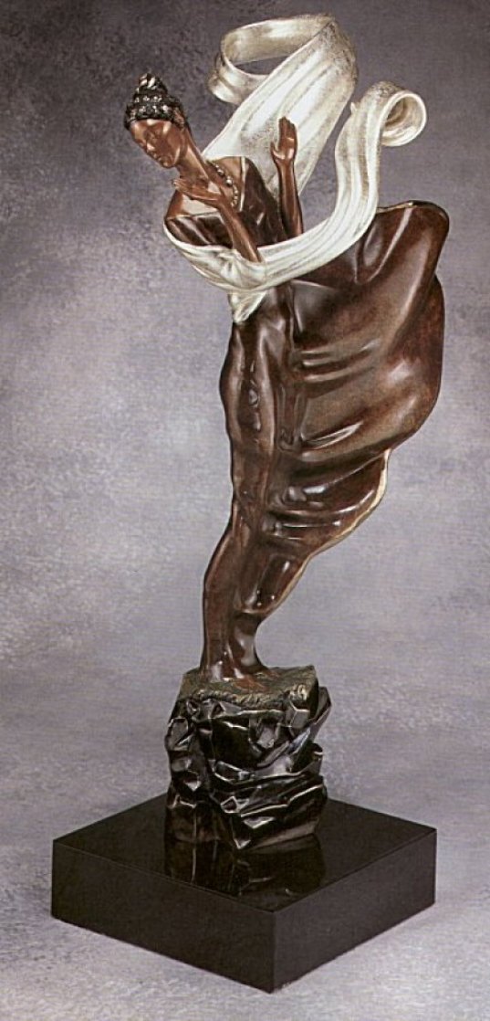 Summer Breeze Bronze Sculpture 1987 22 in Sculpture by Erte Summer Breeze Bronze Sculpture 1987 22 in Sculpture by Erte