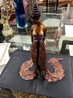 Feather Gown Bronze Sculpture 1990 17 in Sculpture - Erte Feather Gown Bronze Sculpture 1990 17 in Sculpture - Erte