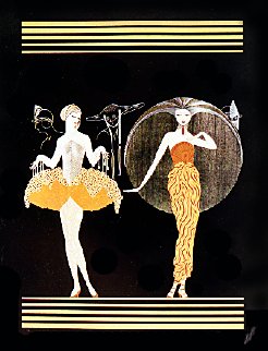 Morning Day / Evening Night, Suite of 2 1986 46x38 Huge  Limited Edition Print -  Erte