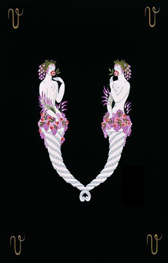 Letter V 1976 Limited Edition Print by Erte Letter V 1976 Limited Edition Print by Erte