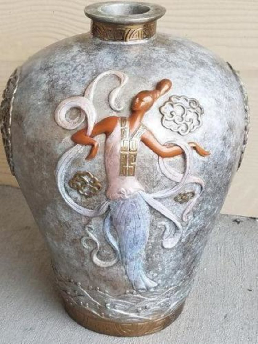 Oriental Mystery Bronze Vase 1987 12 in Sculpture by Erte Oriental Mystery Bronze Vase 1987 12 in Sculpture by Erte