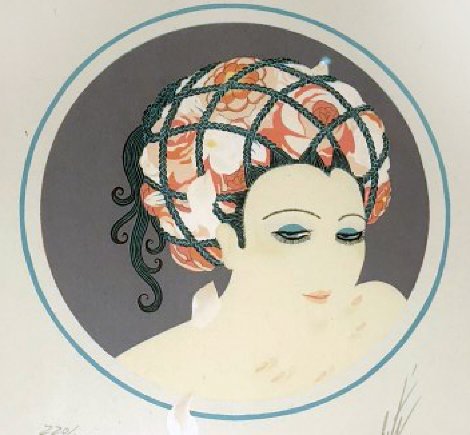 Rose Turban 1979 Limited Edition Print -  Erte