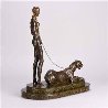 La Femme a La Panthere (Letter L) Bronze Sculpture 1981 16 in Sculpture by  Erte - 2