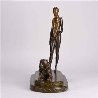 La Femme a La Panthere (Letter L) Bronze Sculpture 1981 16 in Sculpture by  Erte - 5
