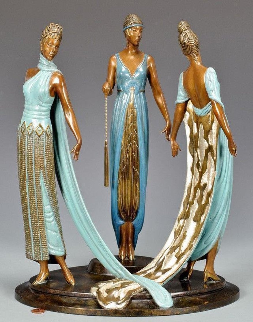Three Graces Bronze Sculpture 1987 16 in Sculpture by Erte Three Graces Bronze Sculpture 1987 16 in Sculpture by Erte