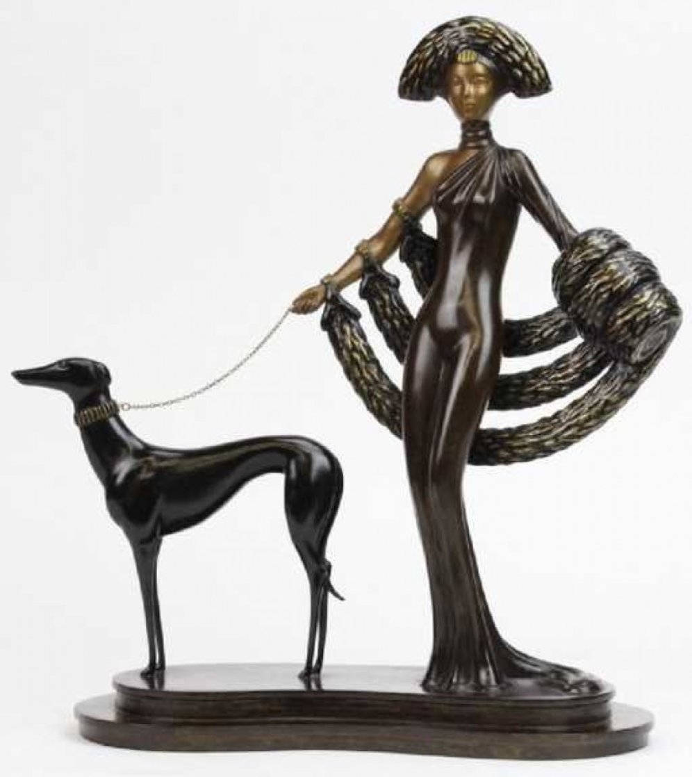 Elegance Bronze Sculpture In By Erte