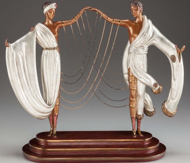 Wedding Bronze Sculpture 1986 17 in Sculpture by Erte Wedding Bronze Sculpture 1986 17 in Sculpture by Erte