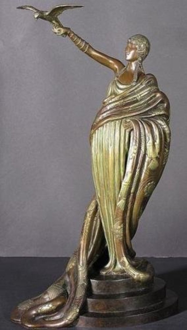 Victoire Bronze Sculpture 1980 18 in Sculpture by  Erte