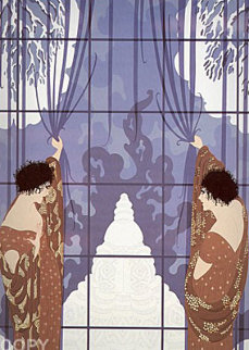 Winters Arrival 1984 Limited Edition Print - Erte Winters Arrival 1984 Limited Edition Print - Erte