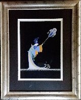 Fan Bearer Original from Aladdin, Folies Bergere 1927 Original Painting by Erte - 2 Fan Bearer Original from Aladdin, Folies Bergere 1927 Original Painting by Erte - 2
