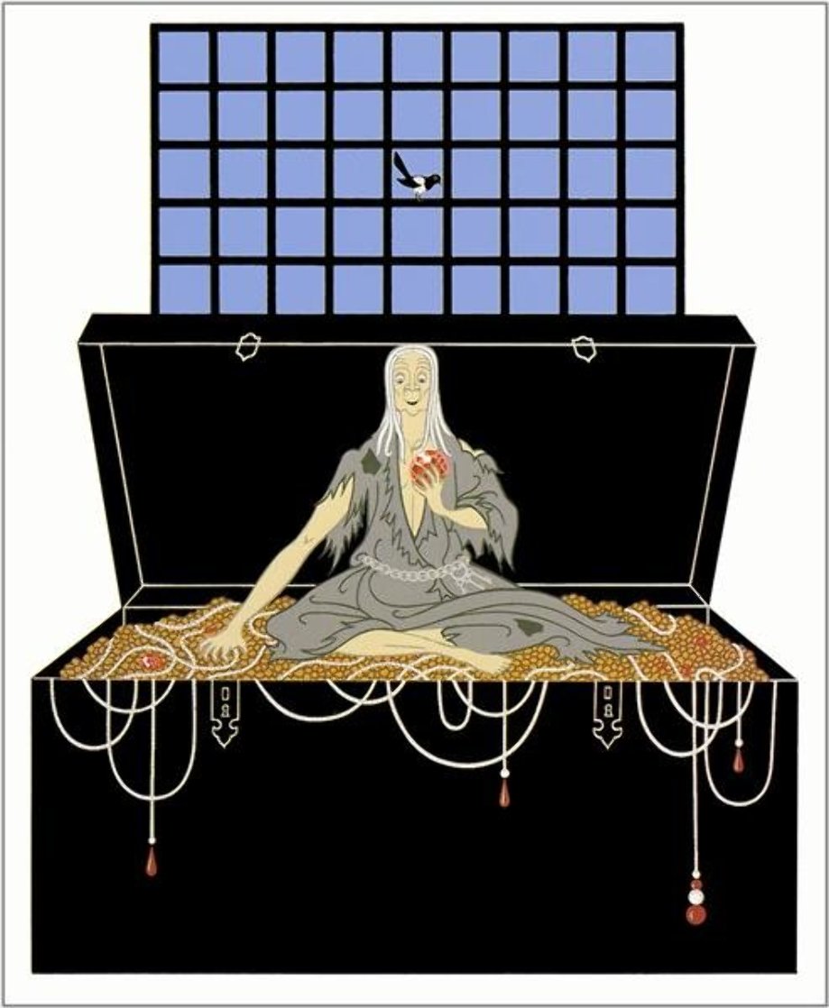 7 Deadly Sins: Series Avarice 1983 Limited Edition Print by Erte 7 Deadly Sins: Series Avarice 1983 Limited Edition Print by Erte
