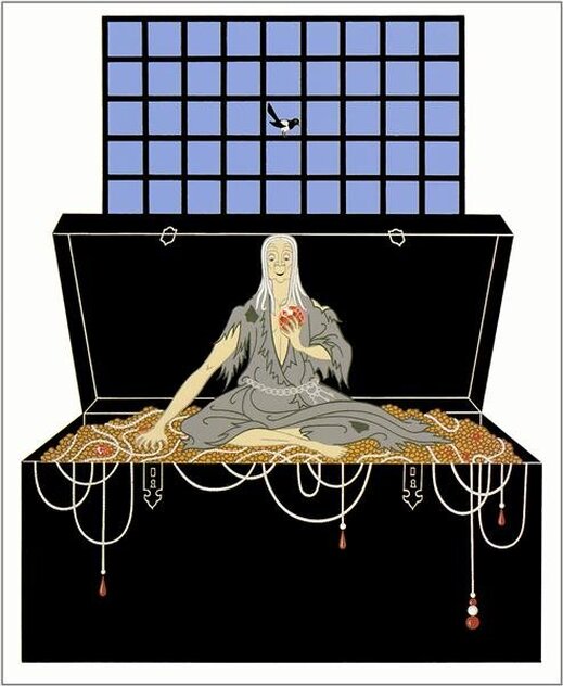 7 Deadly Sins: Series Avarice 1983 Limited Edition Print by  Erte