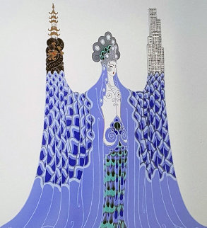 Ocean Pacifique 1986 Limited Edition Print - Erte Ocean Pacifique 1986 Limited Edition Print - Erte