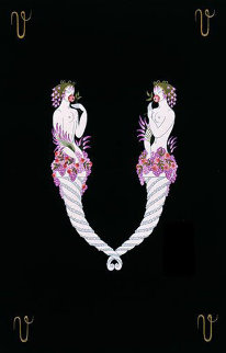 Letter V 1976 Limited Edition Print - Erte Letter V 1976 Limited Edition Print - Erte