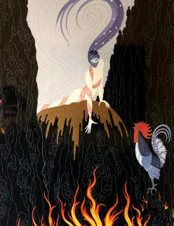 French Rooster 1982 Limited Edition Print - Erte French Rooster 1982 Limited Edition Print - Erte