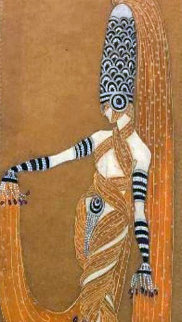 Scheherazade - 8 La Nuit Winter Garden, NY 1924 17x15 Original Painting - Erte Scheherazade - 8 La Nuit Winter Garden, NY 1924 17x15 Original Painting - Erte