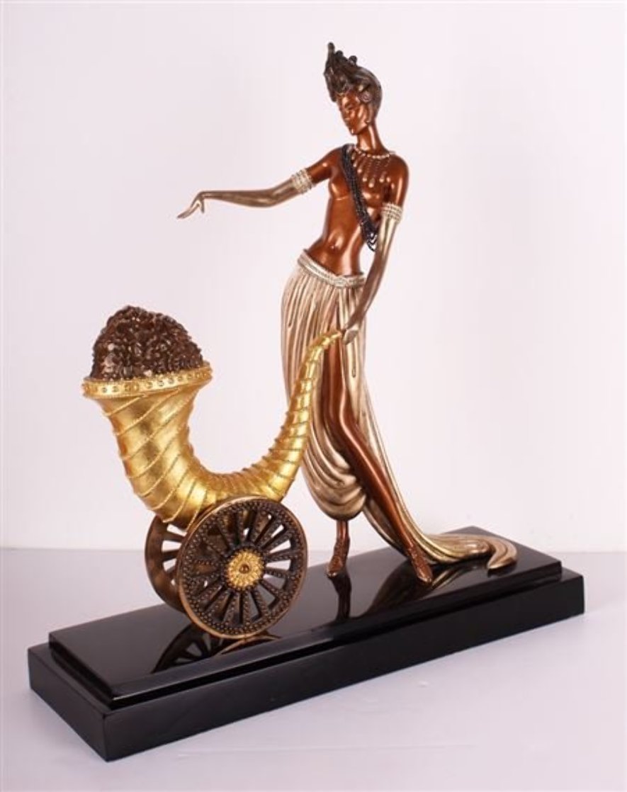 Cornucopia Bronze Sculpture 1990 19 In By Erte