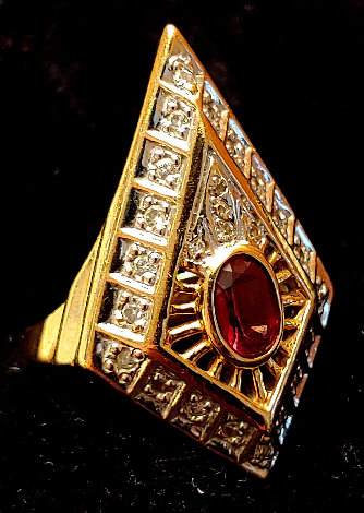 Gala Performance State III Gold Ring 1990 Jewelry -  Erte