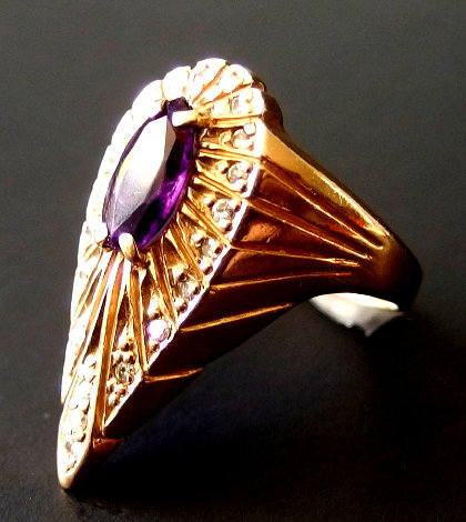 Peacock Gold Ring 1990 Jewelry -  Erte