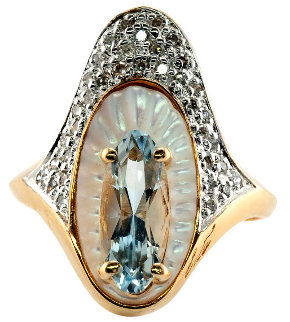 Alouette Gold Ring Size 6.5 1990 Jewelry - Erte Alouette Gold Ring Size 6.5 1990 Jewelry - Erte
