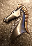 Diamond Gold Le Cheval Horse Head Sterling Brooch 2 in Jewelry by Erte - 2 Diamond Gold Le Cheval Horse Head Sterling Brooch 2 in Jewelry by Erte - 2