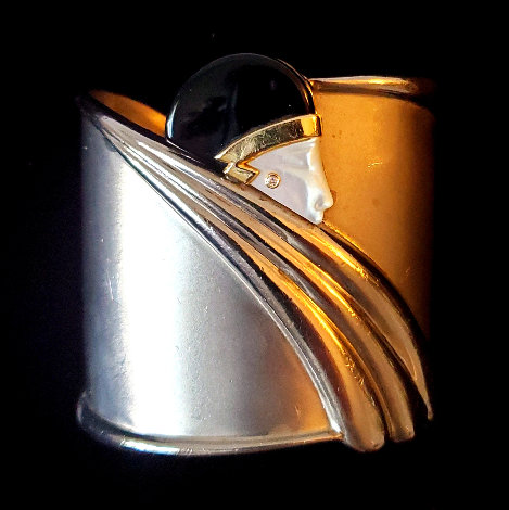Silver Cuff Bracelet 1980 6 in Jewelry -  Erte