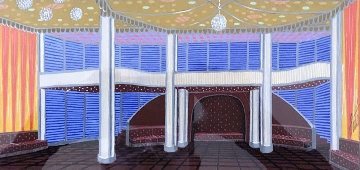 Decor Art Deco II 25x30 Original Painting - Erte Decor Art Deco II 25x30 Original Painting - Erte