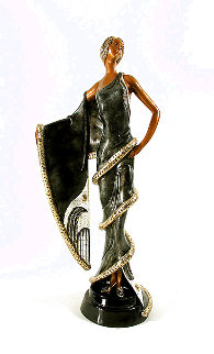 Chinchilla Sleeves Bronze Sculpture 1989 21 in Sculpture - Erte Chinchilla Sleeves Bronze Sculpture 1989 21 in Sculpture - Erte