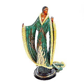 Femme De Luxe Bronze Sculpture 1990 22 in Sculpture - Erte Femme De Luxe Bronze Sculpture 1990 22 in Sculpture - Erte