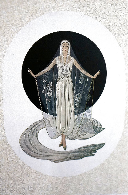 June Brides: Veil Gown- Made by The Hand of the Artist .... PP Edition of 4/5 Limited Edition Print by  Erte