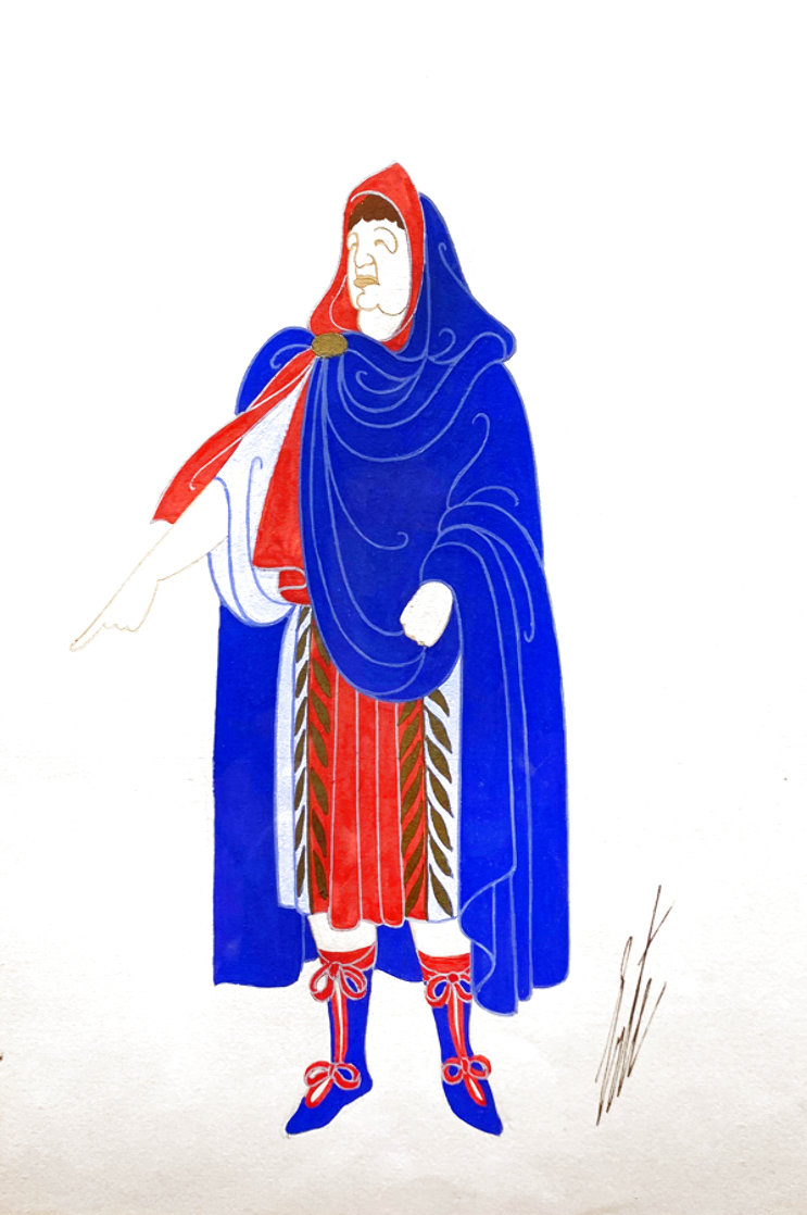 Claude 27x24 Works on Paper (not prints) by Erte Claude 27x24 Works on Paper (not prints) by Erte