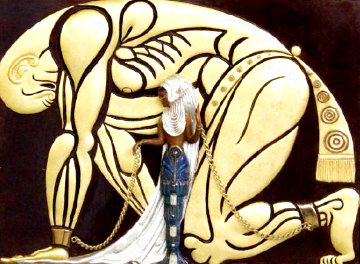 Samson and Delilah Bas Relief Bronze Wall Sculpture 1990 15 in Sculpture - Erte Samson and Delilah Bas Relief Bronze Wall Sculpture 1990 15 in Sculpture - Erte