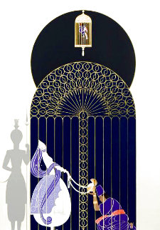 Bird in a Gilded Cage 1989 - Huge Limited Edition Print -  Erte