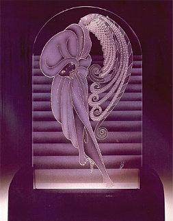 Beauty And the Beast Glass Lumiere 1987 19x9 Sculpture -  Erte