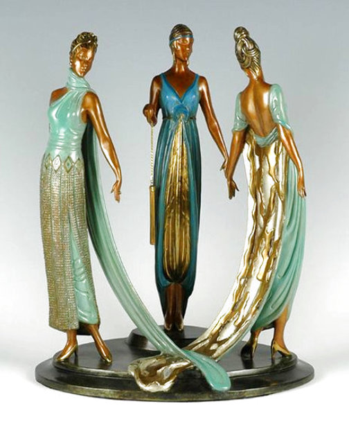 Three Graces Bronze Sculpture 1987 16 in Sculpture by  Erte