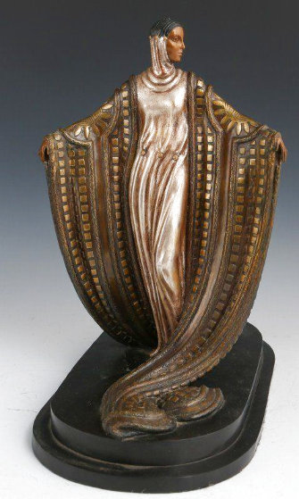 La Mysterieuse Bronze Sculpture 1981 15 in  by  Erte