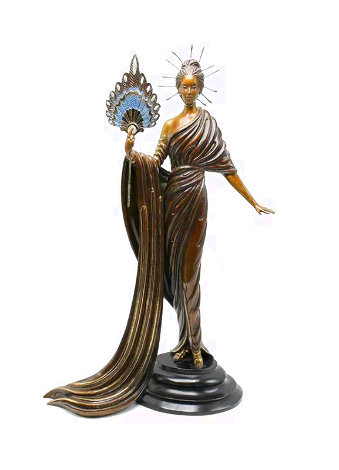 Aphrodite Bronze Sculpture 1986 19 in Sculpture -  Erte