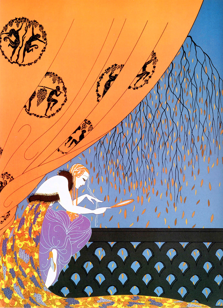 Fall 1979 Serigraph 24x18 by Erte - For Sale on Art Brokerage
