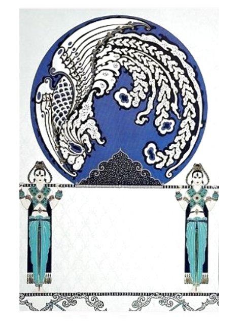 Blue Asia 1985 Limited Edition Print by  Erte