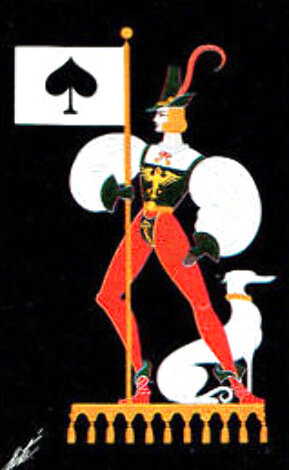Playing Cards Series: King, Queen, Jack, and Joker - Framed Suite of 4 Serigraphs Limited Edition Print -  Erte