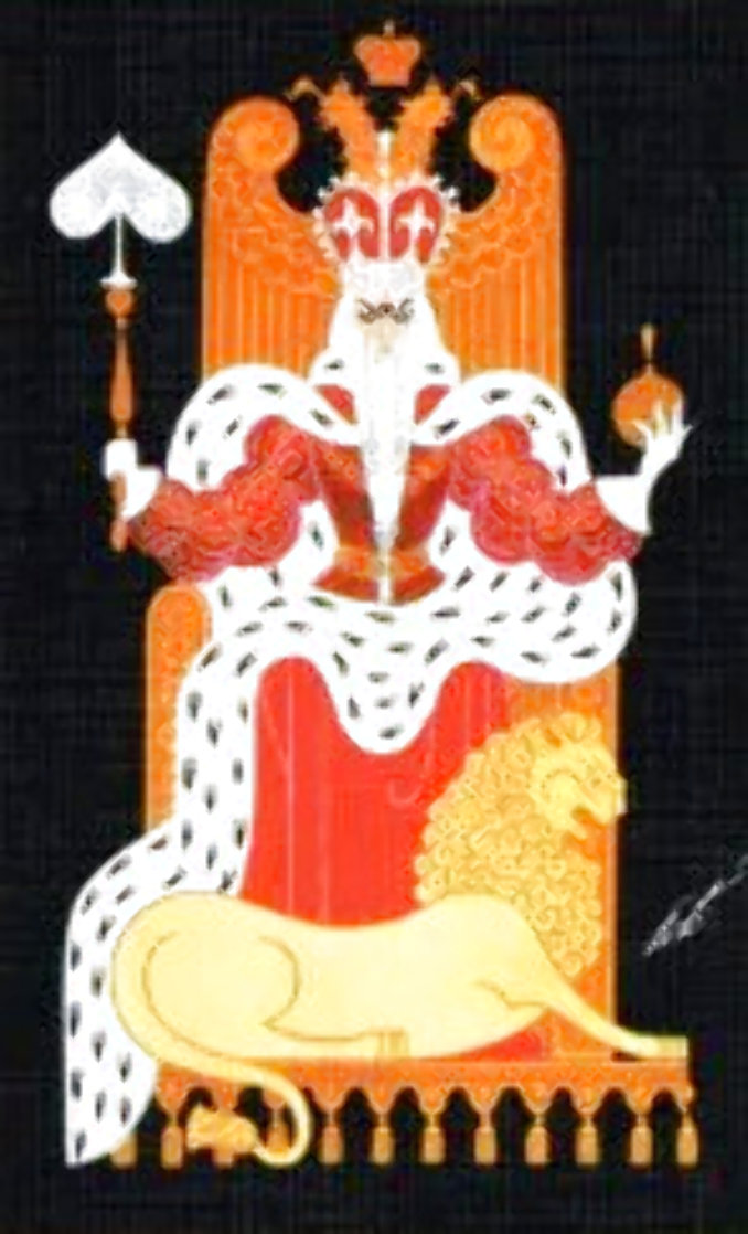 Playing Cards Series: King, Queen, Jack, and Joker - Framed Suite of 4 Limited Edition Print by  Erte