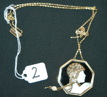 Aventurine State I Pendant/Necklace 1979 Jewelry - Erte Aventurine State I Pendant/Necklace 1979 Jewelry - Erte