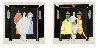 Le Choix Du Matin and  Le Choix Du Soir AP Set of 2 Framed Serigraphs Limited Edition Print by  Erte - 0